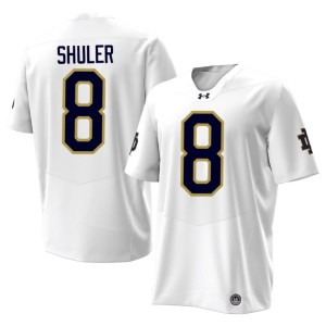 #8 Men's Adon Shuler NCAA White College Football ND Jersey 366968-879