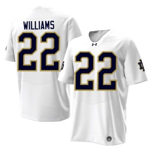 #22 Notre Dame Aneyas Williams College Football 2026 White Men Jersey 885909-987