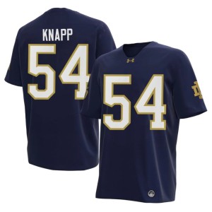 #54 University Men's Navy Anthonie Knapp University of Notre Dame College Football Jersey 200866-847