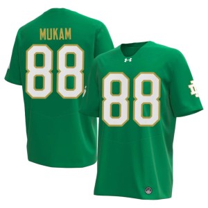 #88 College Football Game Men Armel Mukam Notre Dame Fighting Irish Green Jerseys 534367-193