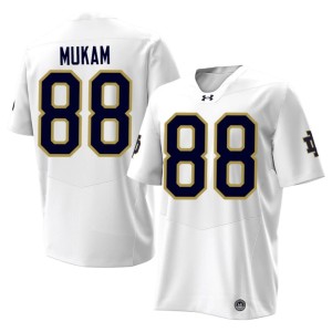 #88 University of Notre Dame Men's White Alumni College Football Armel Mukam Jerseys 729025-342