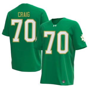 #70 Limited Men Ashton Craig Fighting Irish Green College Football Jerseys 502650-366
