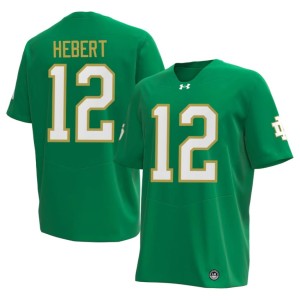 #12 ND NCAA Men's College Football Green Blake Hebert Jersey 619666-270