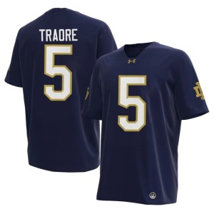 #5 Men Limited Boubacar Traore College Football Fighting Irish Navy Jerseys 588248-499