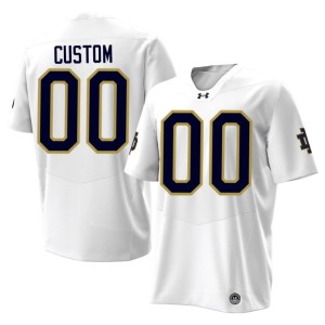 #00 Men White University Custom UND College Football Jerseys 748551-282