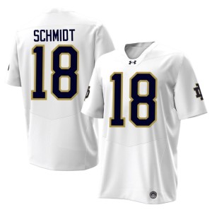 #18 2026 Men Erik Schmidt College Football UND White Jersey 788643-812