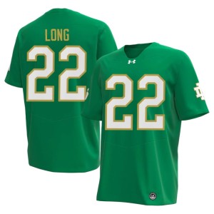 #22 Replica Men Notre Dame Ethan Long College Football Green Jerseys 667202-350