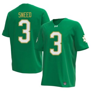 #3 Green Men's College Football Limited Notre Dame Jaylen Sneed Jerseys 453343-780