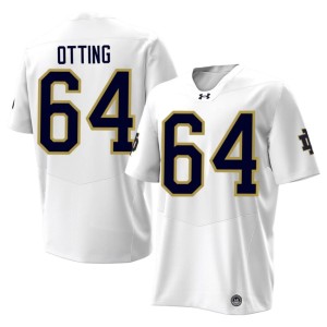 #64 ND Joe Otting White College Football Limited Men's Jerseys 900993-668