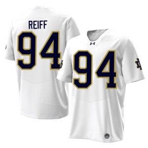 #94 Joe Reiff Mens Official College Football White UND Jerseys 499684-368