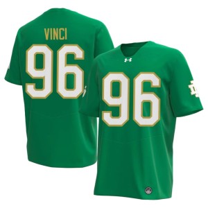 #96 Joseph Vinci College Football University ND Mens Green Jersey 122020-803