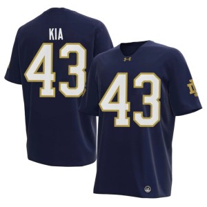 #43 High School Kahanu Kia College Football Navy UND Mens Jersey 762249-923