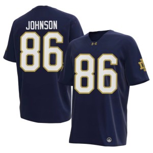 #86 Navy Kaleb Johnson College Football Men Notre Dame Fighting Irish University Jersey 278805-967