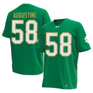 #58 Mens Alumni Matty Augustine UND Green College Football Jersey 710984-532