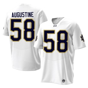 #58 College Football 2026-27 Irish White Mens Matty Augustine Jersey 283935-239
