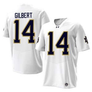#14 2026 Micah Gilbert Men College Football White UND Jerseys 241878-444