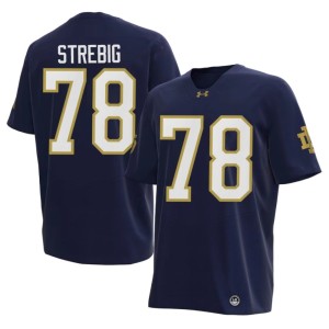 #78 Navy 2026 UND Mens Owen Strebig College Football Jerseys 191111-489