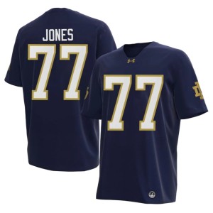 #77 College Football Men Fighting Irish Navy Peter Jones Player Jersey 927273-419
