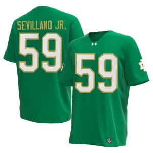 #59 Player College Football Sean Sevillano Jr. Notre Dame Fighting Irish Green Men Jerseys 882155-971