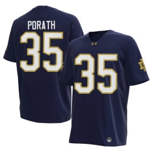 #35 University Navy Spencer Porath College Football University of Notre Dame Mens Jerseys 954929-553