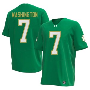 #7 Green Ty Washington Mens Official Fighting Irish College Football Jersey 822229-201