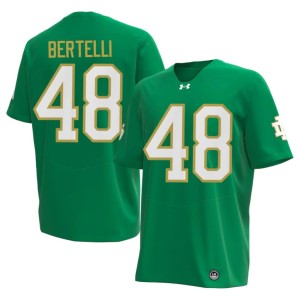 #48 High School UND College Football Angelo Bertelli Green Men's Jersey 172968-337