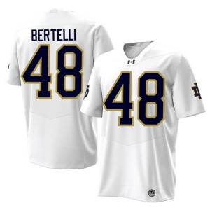 #48 Replica The Irish White Mens College Football Angelo Bertelli Jersey 675248-658