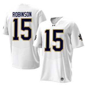 #15 Men Fighting Irish College Football White Alumni Brayden Robinson Jerseys 726486-455