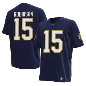 #15 College Football Fighting Irish Game Navy Brayden Robinson Mens Jersey 853938-298