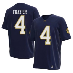 #4 Navy Men's The Irish College Football Bubba Frazier Embroidery Jersey 541395-450