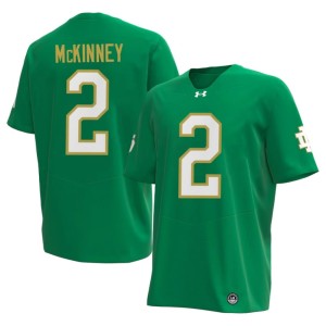 #2 College Football Notre Dame Fighting Irish DJ McKinney NCAA Green Men Jersey 209936-256