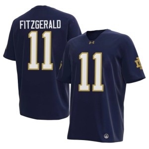 #11 Stitched Notre Dame Fighting Irish Navy College Football Men's Devin Fitzgerald Jerseys 399959-887
