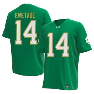 #14 Irish Green Men Ebenezer Ewetade College Football University Jersey 956578-236
