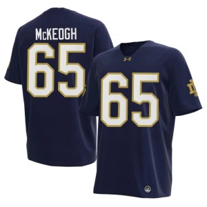 #65 Official College Football Men The Irish Navy Grayson McKeogh Jerseys 658672-149