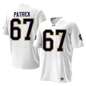 #67 White College Football Irish Replica Gregory Patrick Mens Jersey 279895-324