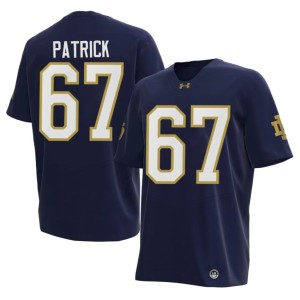 #67 Men's Navy College Football Replica Notre Dame Fighting Irish Gregory Patrick Jerseys 429581-873