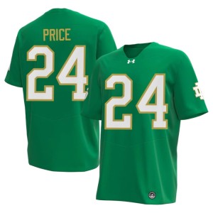#24 College Football Player The Irish Jadarian Price Green Mens Jersey 743805-985