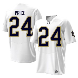#24 Alumni Mens UND White Jadarian Price College Football Jersey 999352-900