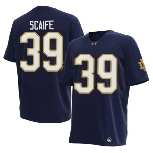 #39 Jasper Scaife Mens ND College Football Navy 2026-27 Jerseys 816612-794