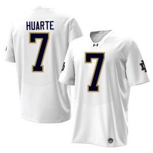 #7 College Football University of Notre Dame Men's John Huarte Alumni White Jersey 795707-419