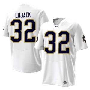 #32 Johnny Lujack ND Men's 2026 College Football White Jerseys 497455-321