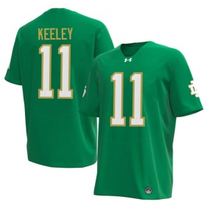 #11 UND Green 2026 Keon Keeley Mens College Football Jersey 274642-736