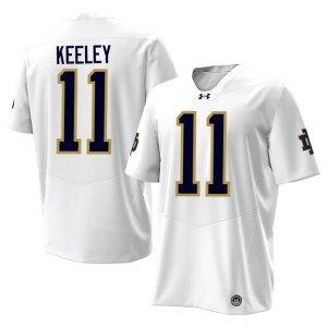 #11 Keon Keeley Limited Mens College Football White UND Jersey 952342-422
