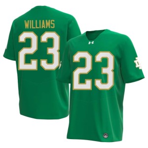 #23 The Irish Mens Embroidery Green Kyren Williams College Football Jersey 517380-631