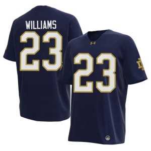 #23 Kyren Williams NCAA Navy Mens College Football UND Jerseys 469904-324