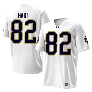 #82 Leon Hart White College Football Men Player University of Notre Dame Jersey 836714-456