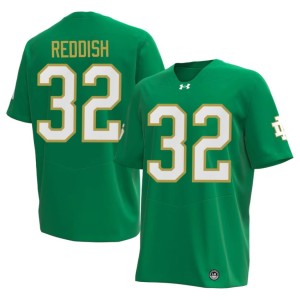 #32 UND Nick Reddish Men's Green College Football Alumni Jersey 105594-200