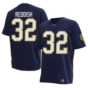 #32 Player College Football Nick Reddish Navy Men University of Notre Dame Jersey 895905-660