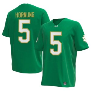 #5 Green ND Paul Hornung Replica Men's College Football Jerseys 844733-727