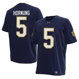 #5 Navy Irish College Football Men Paul Hornung Embroidery Jerseys 174083-392
